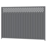 1800mm high Colorbond Lattice Fencing Panel 100% Australian Made (2.4m wide) 3x Sheets, 2x Channel Posts, 3x Rails, 1x Infill sheet, Screws.